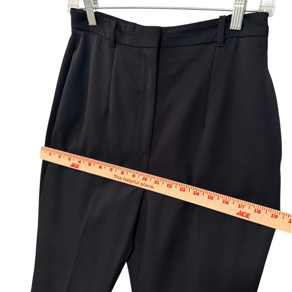 Alexander McQueen 100% Wool High Rise Trousers 6 Straight Leg Cropped Pants 42 - Picture 12 of 15